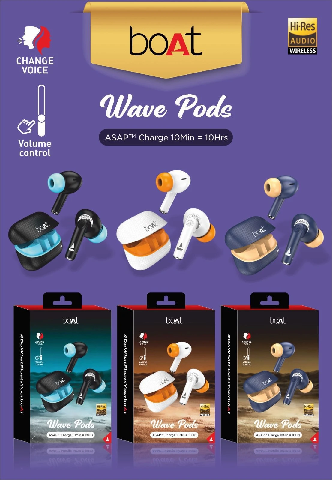 Wave Pods Wireless Earbuds