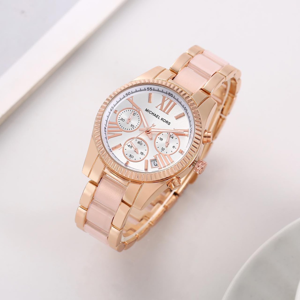 [MOB-63ebebca-2fb7-410f-af14-2a311b249fc7] Mk ladies watch all crono and date working