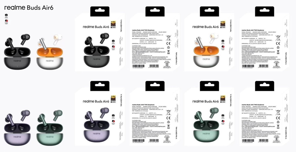 [MOB-2af1222b-e6b3-4bce-9a80-36b4cc4bf505] Reelme Air 6 Earbuds