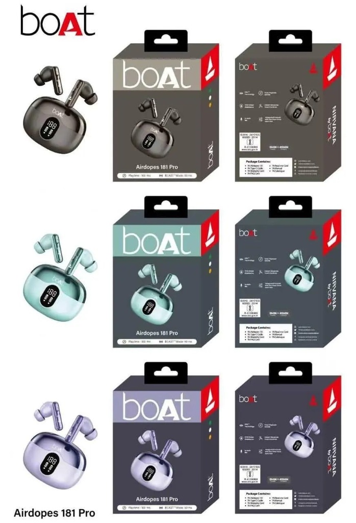 [MOB-761f7ad3-9903-4b23-b342-5ae3510b5c7d] Airdopes 181 Pro Og Display Model